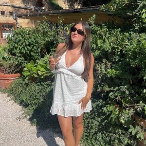 White Backless Dress